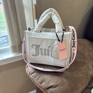 Juicy Couture Cream Tote with Pink Accents